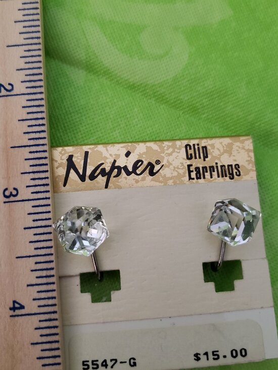 Napier Jewelry - Vintage Napier Crystal Earrings